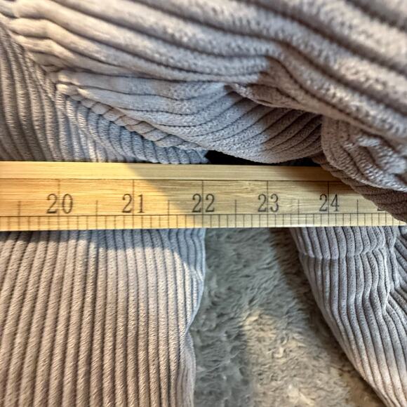 Sam Edelman Gray Quilted Corduroy Puffer Jacket Coat Hood Women's M Medium - Picture 15 of 15